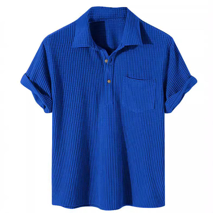 Men's Short Sleeve Textured Polo Lune London
