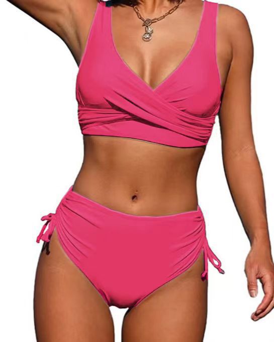 Women's Wrap Bikini Set with Elastic Cuffs and Fashionable V-Neck Lune London