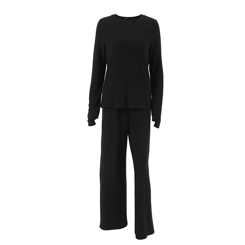 Lune London Women's Short Sweater Set and Wide Pants