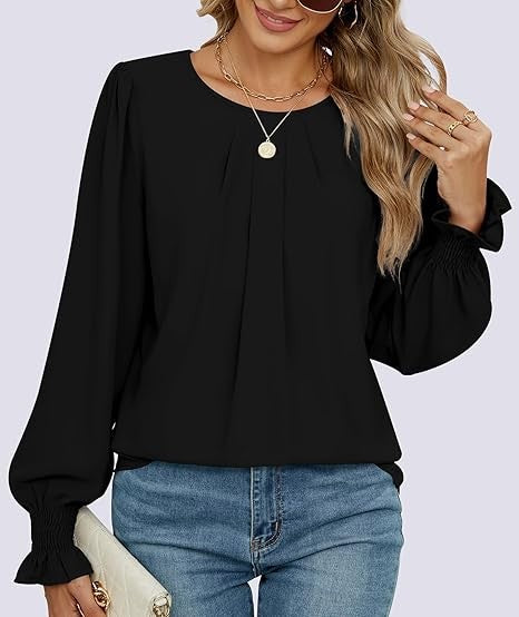 Blouse élégante pour dames avec manches bouffantes Chic & Stil