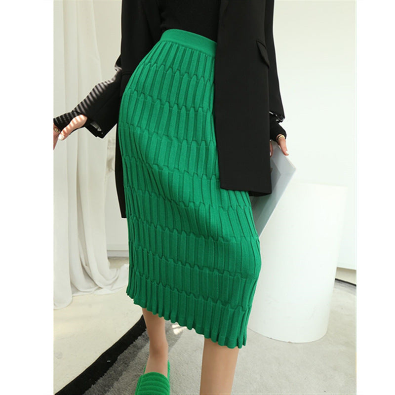 Pantalon en tricot pour femmes avec un design texturé et une coupe large Chic & Stil