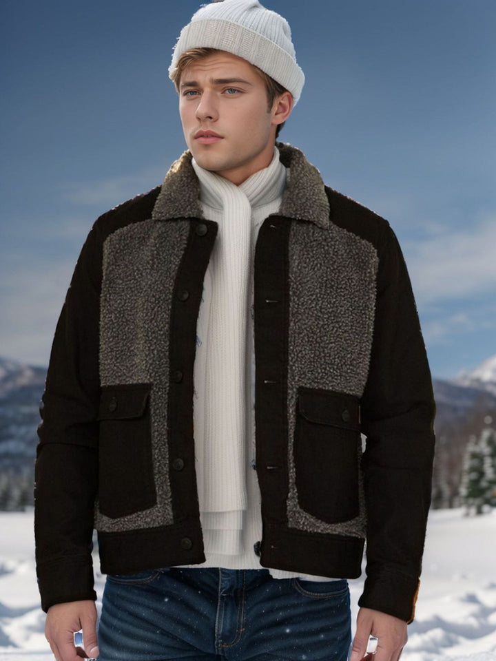 Casual fleece jacket for men with structured collar Lune London