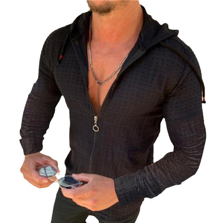Men's hooded sweatshirt with innovative zipper closure and stylish design Lune London