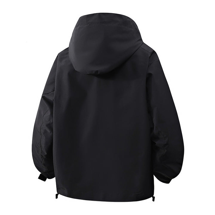 Women's windproof transition jacket with hood and adjustable drawstring Lune London