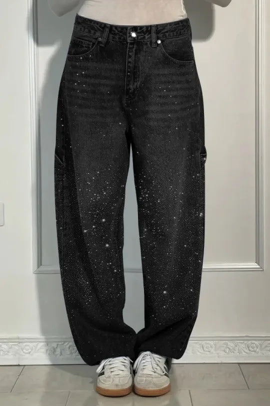 Femmes Jeans Baggy Pailletés Chic & Stil