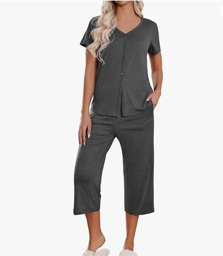 Women's pajamas set with short sleeves and comfortable pants Lune London