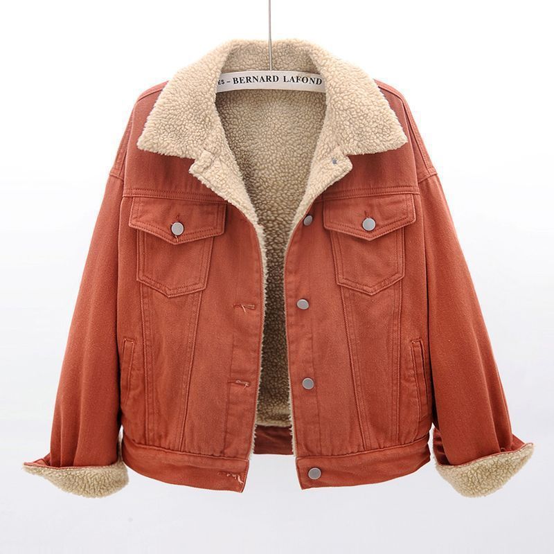 Women's denim jacket with warm inner lining and practical chest pockets Lune London