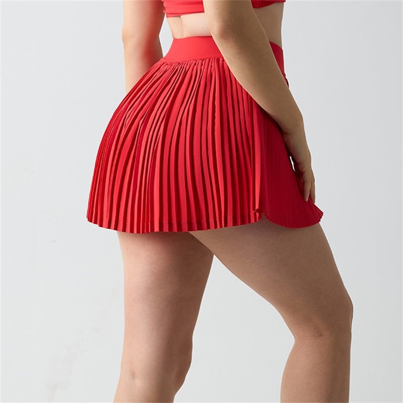 Pleated mini skirt for women with elastic waist and lightweight fabric Lune London