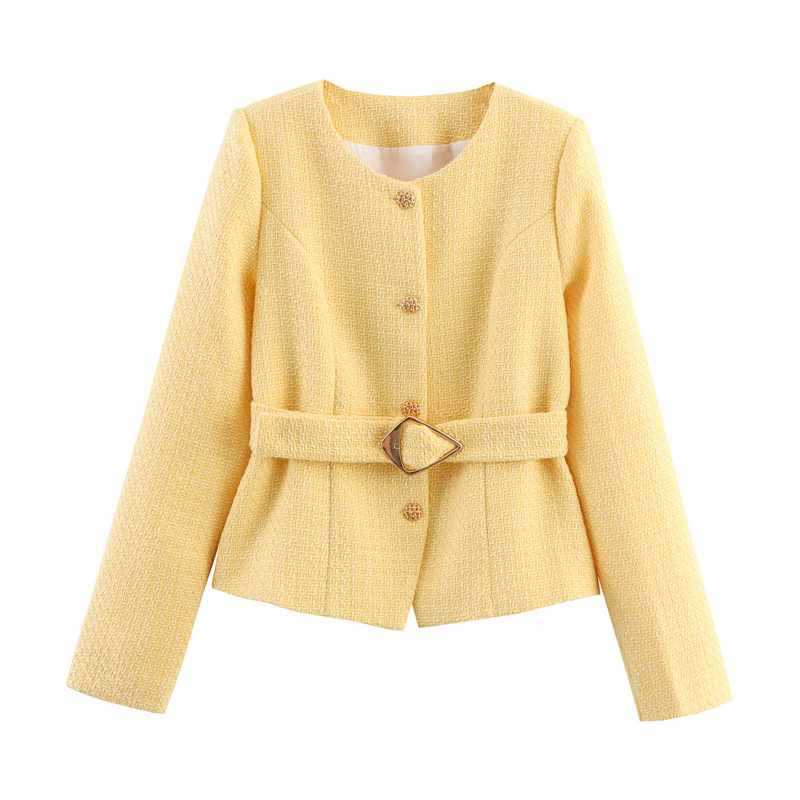 Structured blazer for women with fashion belt Lune London