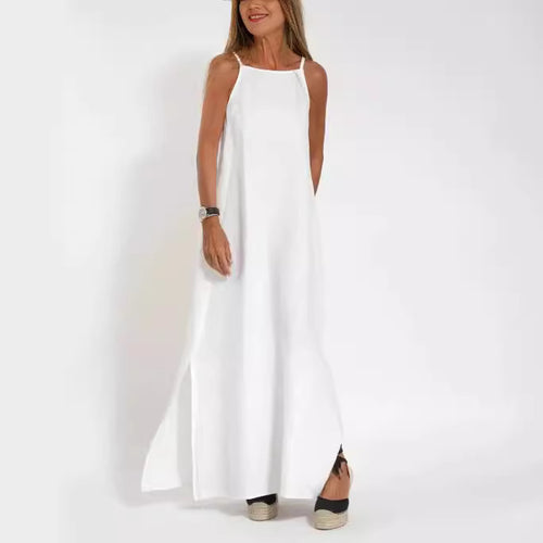 Maxi dress for ladies with an elegant cut and fine straps Lune London