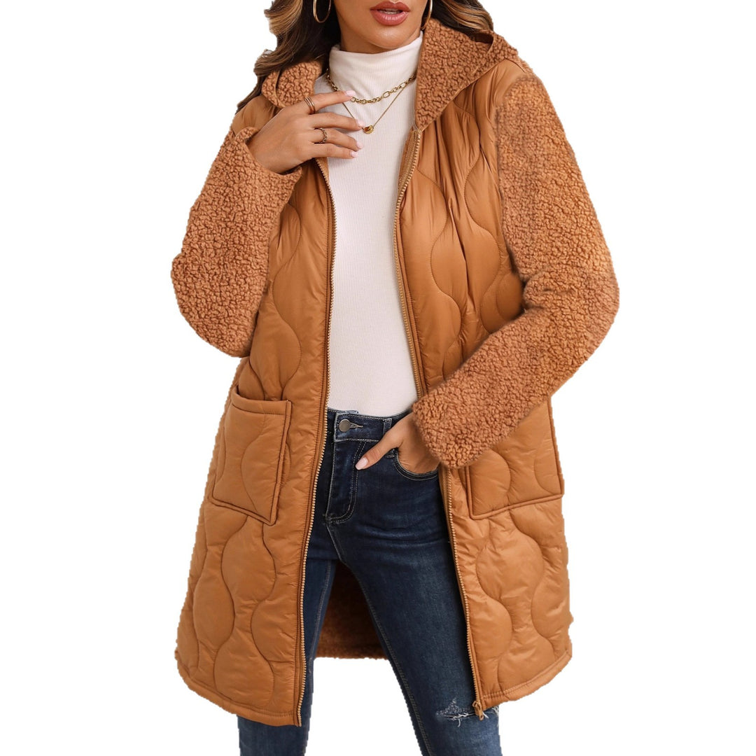 Long coat for women with faux fur lining and practical pockets Lune London