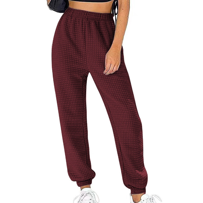 Women’s leisure trousers in textured fabric with elastic waist Chic and Style
