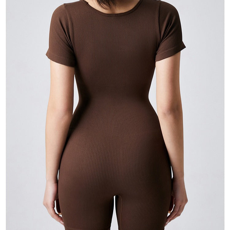 Ladies Short Sleeve Sporty Jumpsuit with Great Comfort Lune London