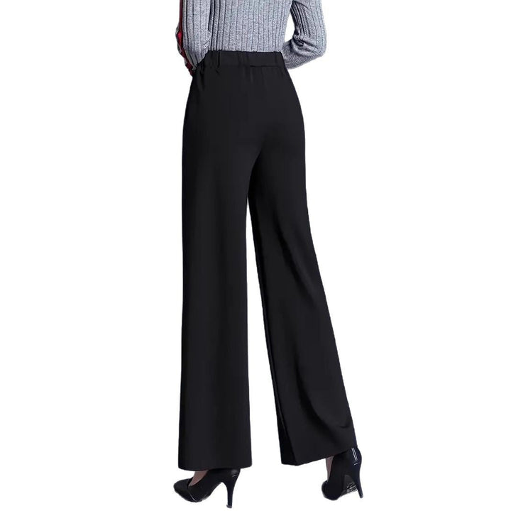 Women Wide-Cut High-Waist Trousers with Elegant Creases Lune London