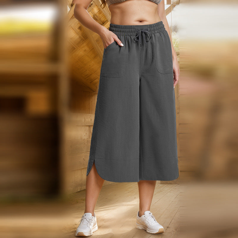 Lune London women’s drawstring culotte pants