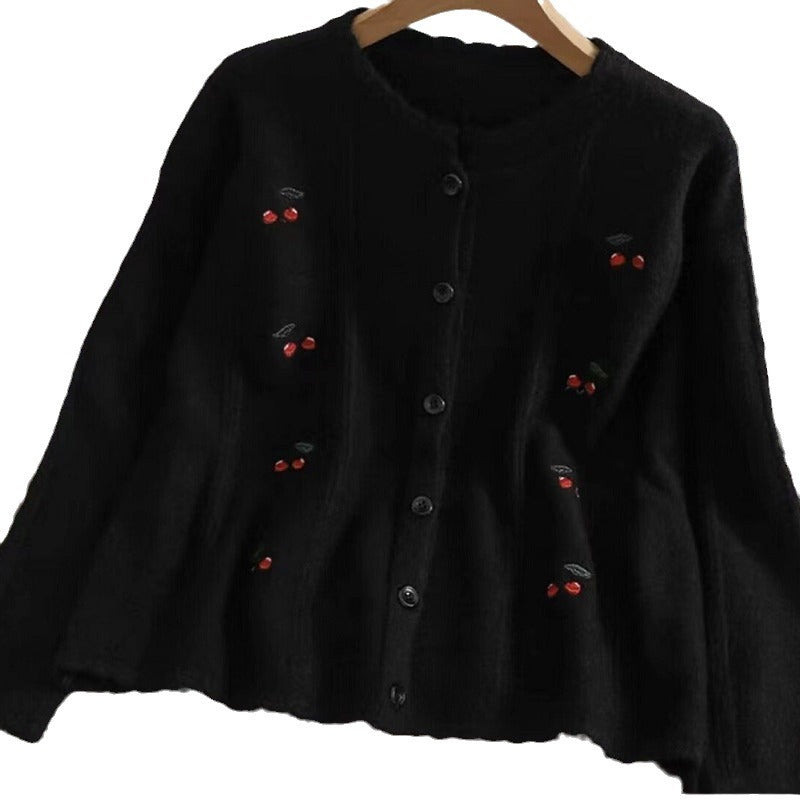 Cardigan for women with floral pattern and button closure Lune London