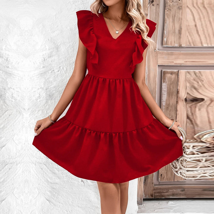 Robe d'été femme avec des manches volantes et un dos ouvert Chic & Stil