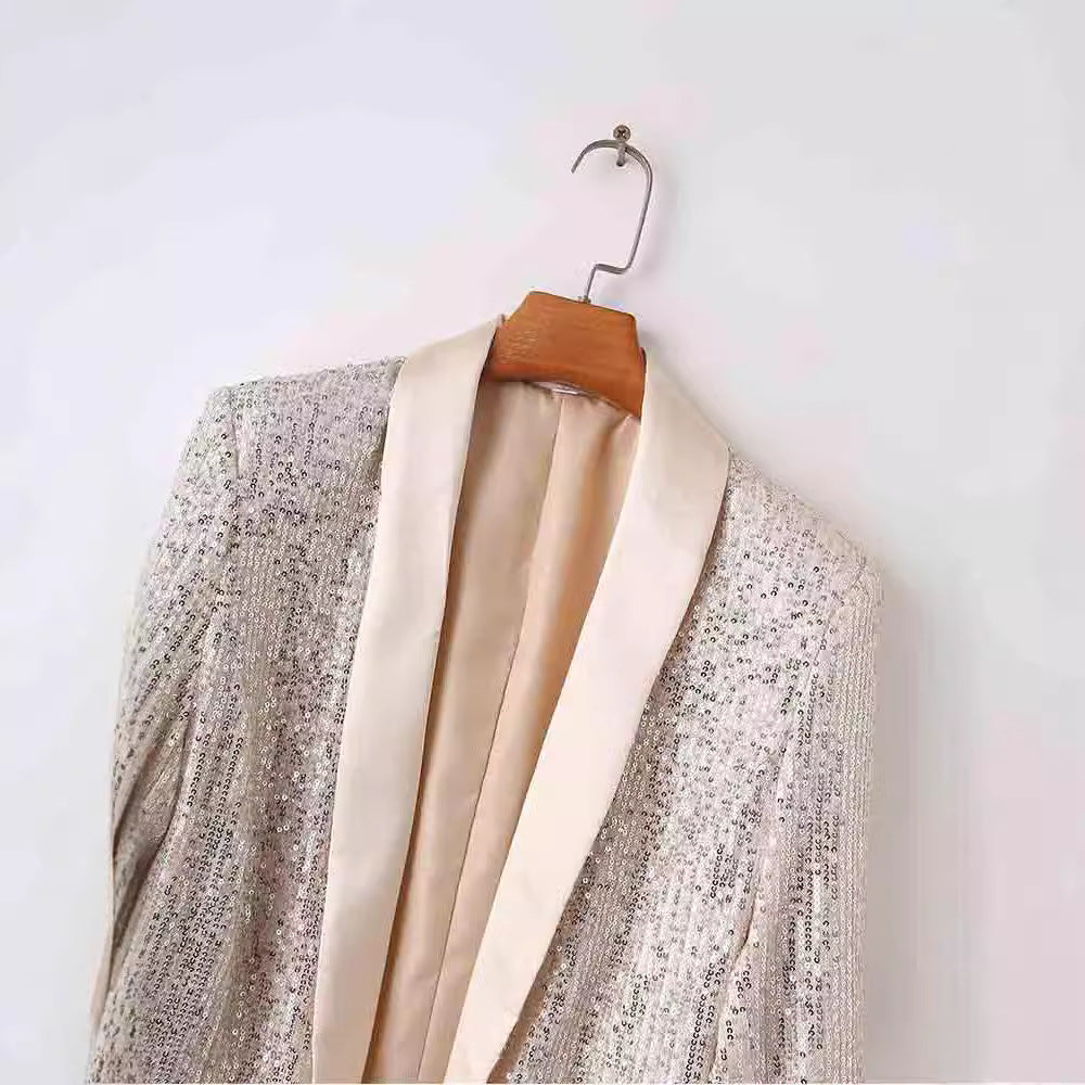 Ladies Shimmer Blazer Lune London