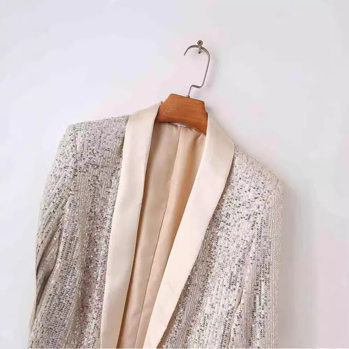 Ladies Shimmer Blazer Lune London
