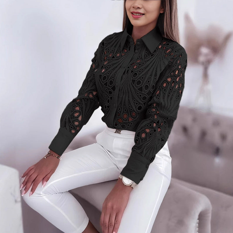 Elegant blouse for women with a unique cut design Lune London