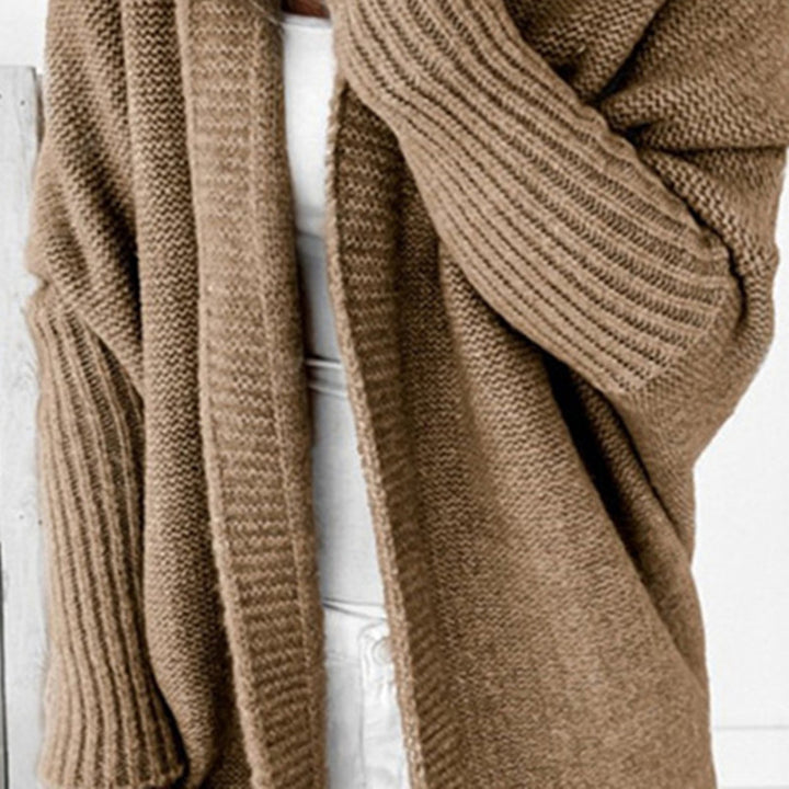 Ladies Casual Knit Sweater with Open Front and Fine Texture Chic and Style