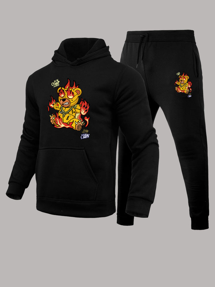 Women's hoodie and jogger pants set with creative print and vibrant design Lune London