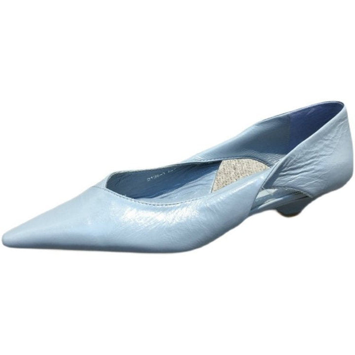 Women Refined Lace Ballet Flats with Smooth Leather Surface Lune London