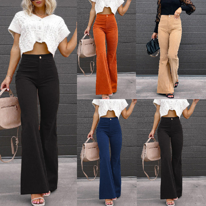 Flared jeans for women with high waist and fitted cut Lune London