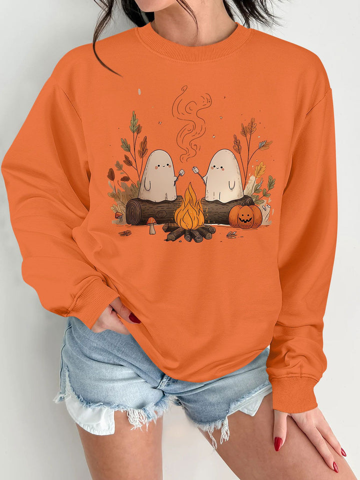 Sweat-shirt pour femmes avec motif effrayant ludique et coupe confortable Chic & Stil