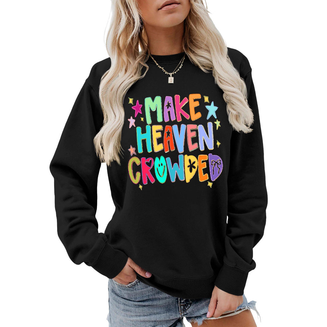 Sweat-shirt pour femmes avec un design coloré et une écriture ludique Chic & Stil