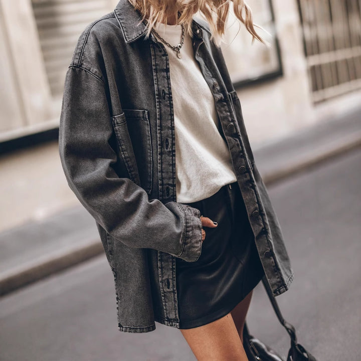 Lady Oversized Denim Shirt Jacket Lune London