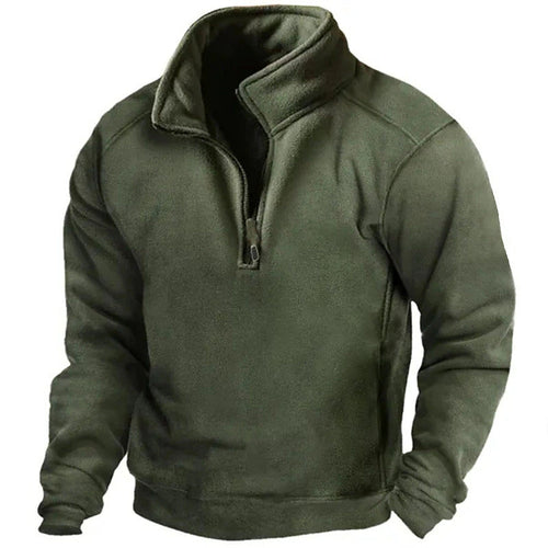Men's Fleece Sweater with Stand-up Collar Lune London