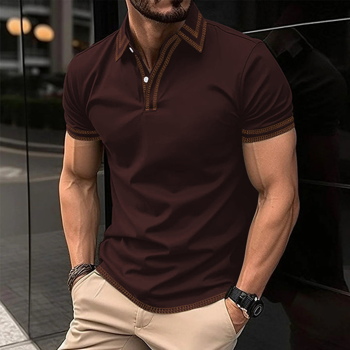 Stylish men's polo with trendy embroidery details Lune London