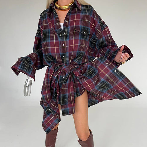 Oversized square shirt for women with draped cut and snap details Lune London