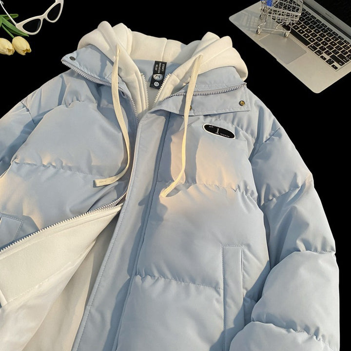 Ladies stylish quilted jacket with integrated hoodie Lune London