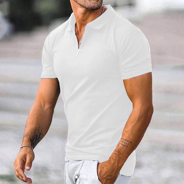 Lune London men's performance leisure zip polo