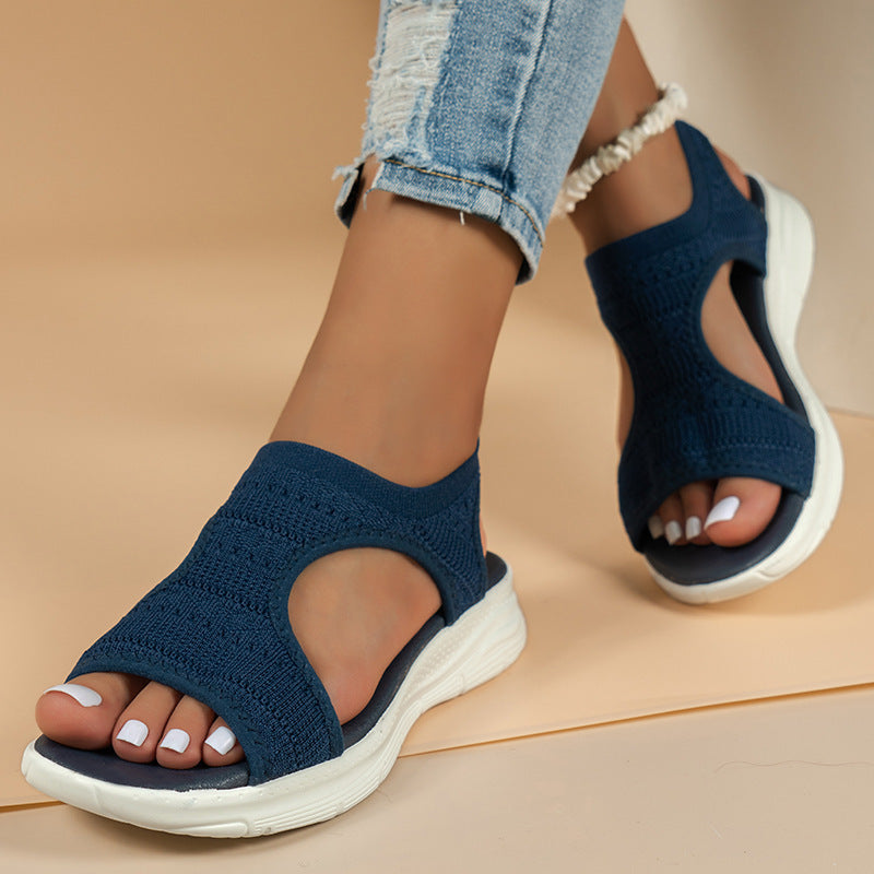 Lune London stretch knit comfort sandals for women