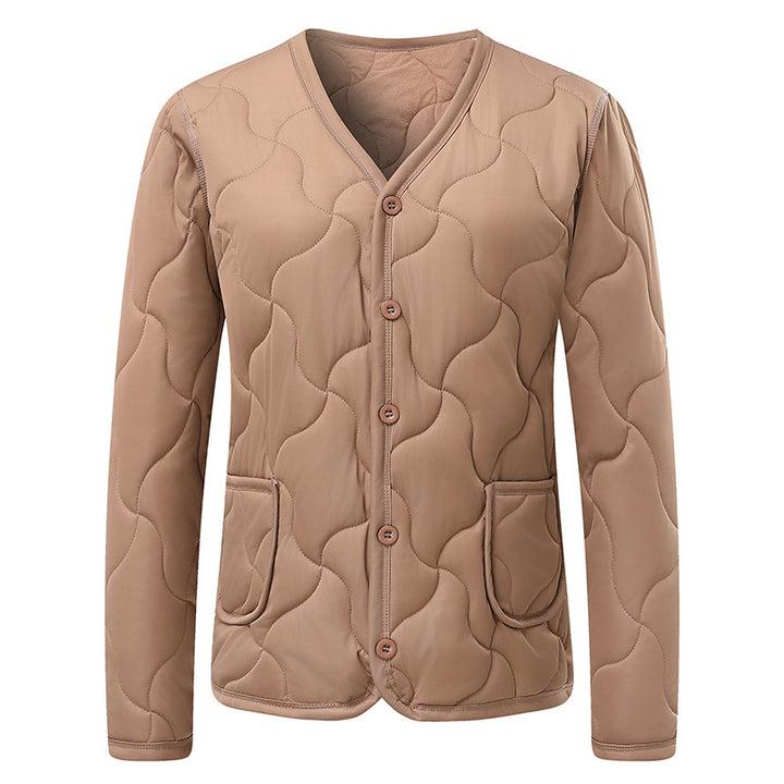 Ladies down jacket with practical pockets and button closure Lune London