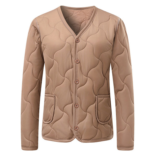 Ladies down jacket with practical pockets and button closure Lune London