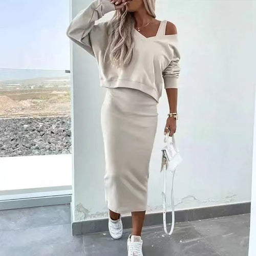 Women's Elegant Set Of Sweater and Pencil Skirt Lune London