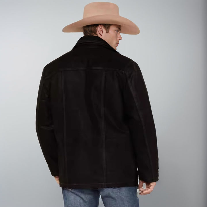 Versatile and sturdy suede jacket for men with functional pockets Lune London