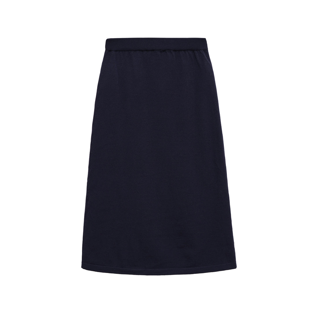 Midi skirt for women in a soft cotton blend with an elastic waistband Lune London