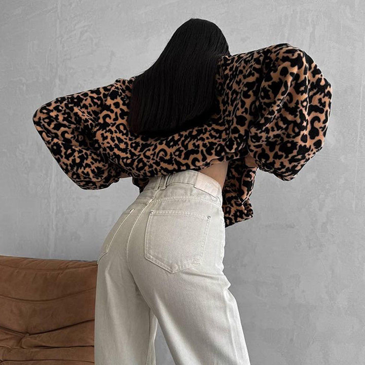 Lune London leopard print oversized sweater for women