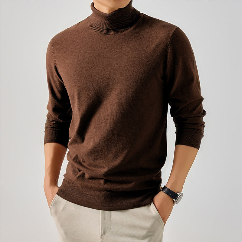 Men's Elegant Turtleneck Sweater in Fine Wool Lune London