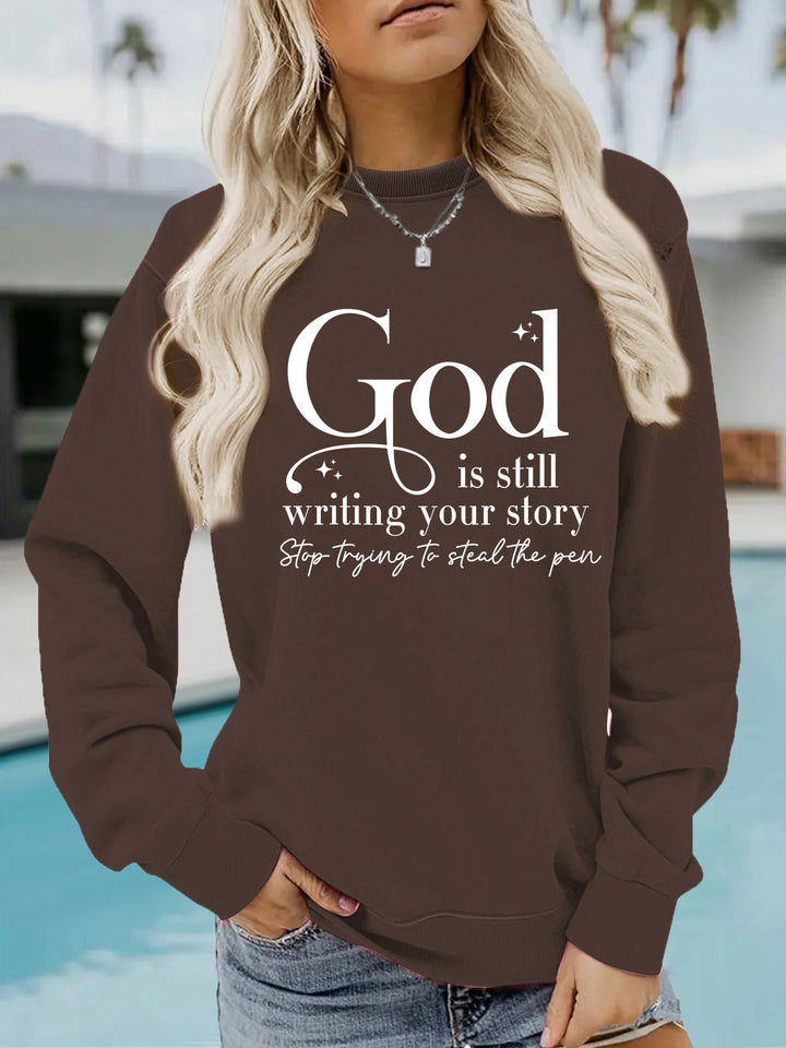 Sweatshirt pour femmes avec lettrage inspirant Chic & Stil