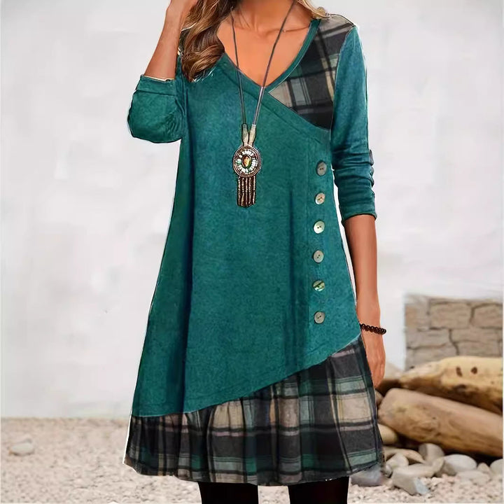 Lune London | Classic Look Checked Long Sleeve Dress