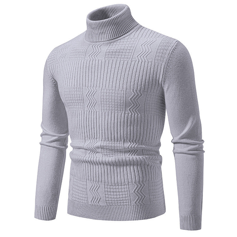 Elegant turtleneck sweater for men with textured design Lune London
