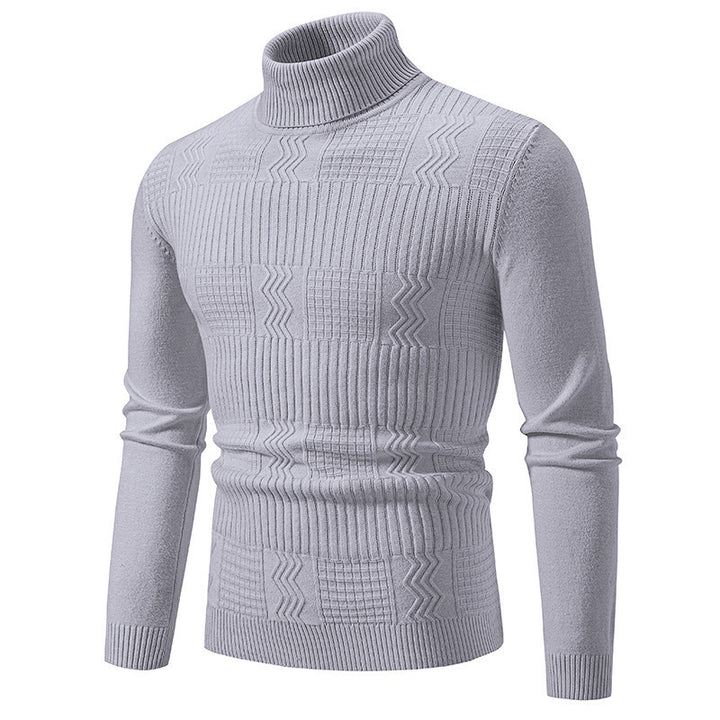 Elegant turtleneck sweater for men with textured design Lune London