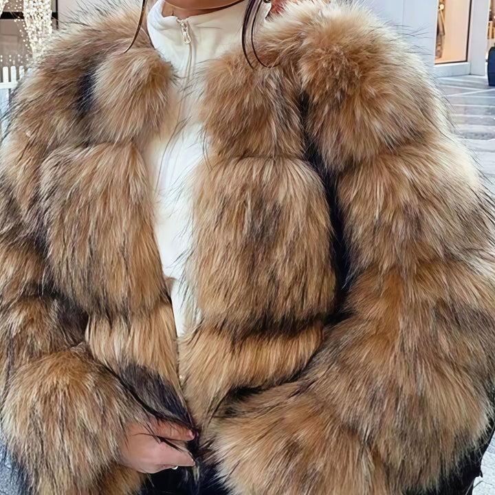 Ladies Lune London Faux Fur Jacket