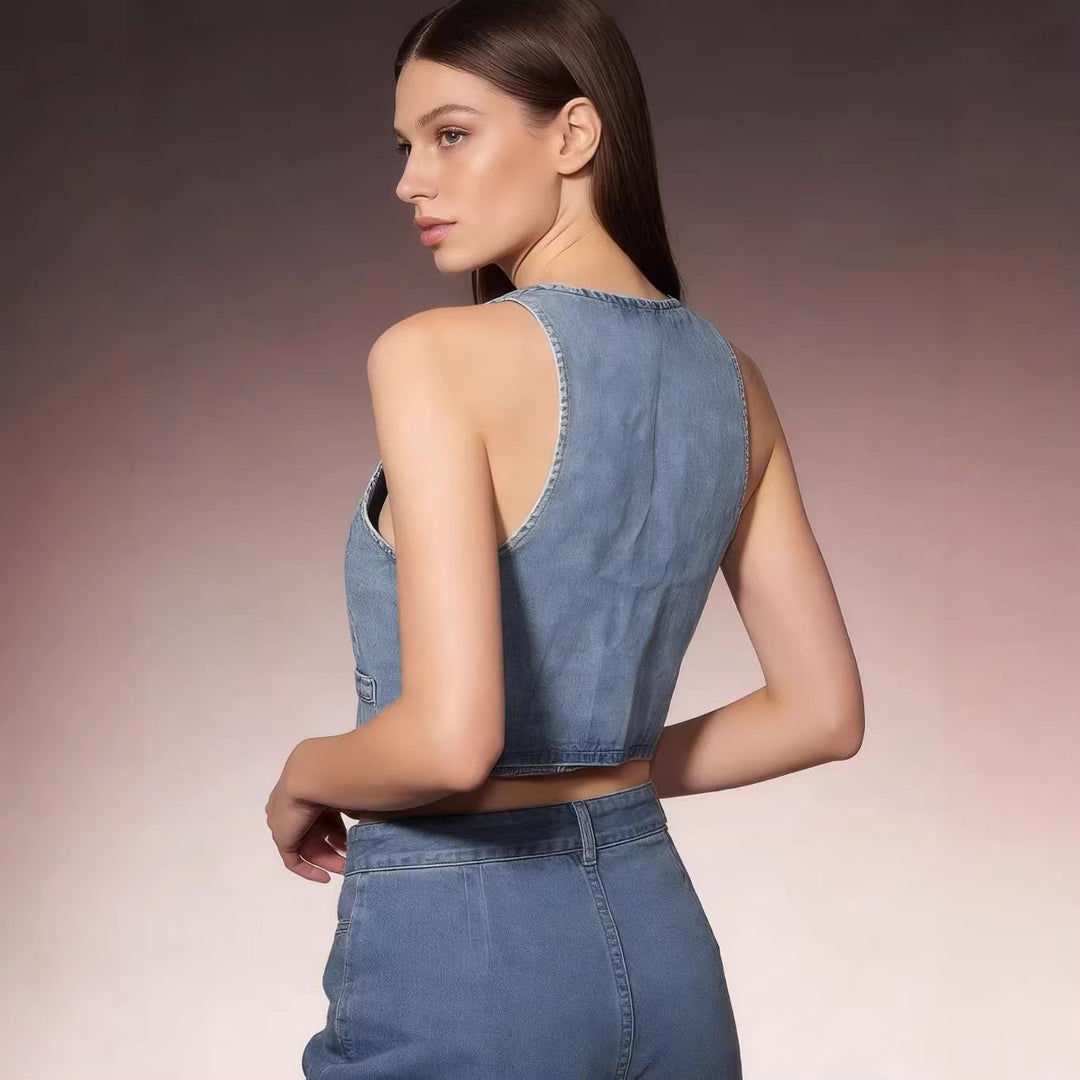 Ladies Jeans Vest Lune London